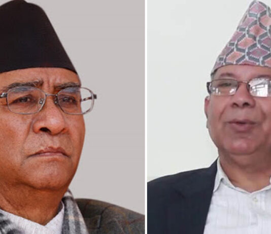 देउवा र माधवकुमार नेपालबीच भेटवार्ता